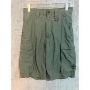 Boys Scouts of America Cargo Shorts X-Small Army Green Supplex Nylon Scouting